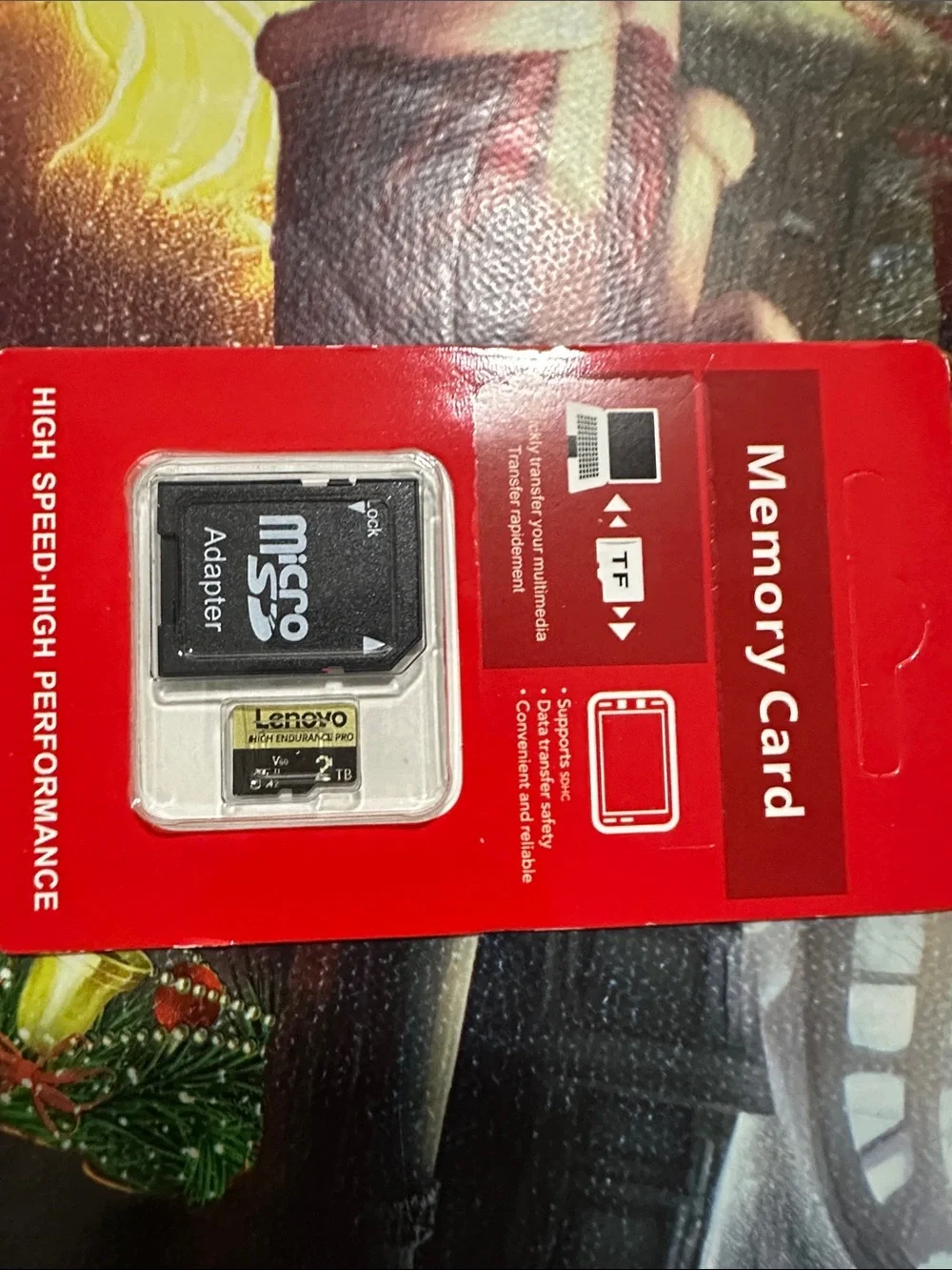 Lenovo MicroSD Memory Card with Adapter - Red Packaging